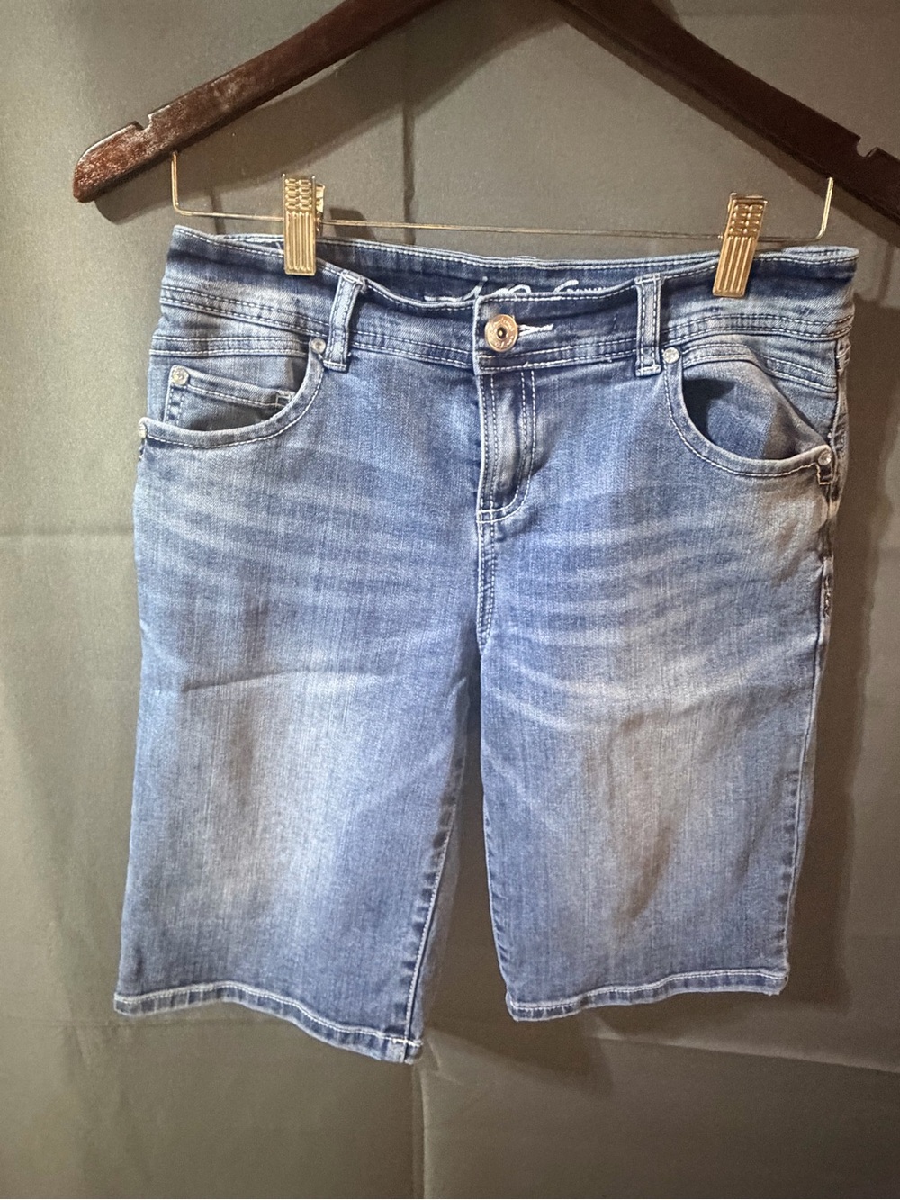 INC International Concepts Light Blue Denim Bermuda Shorts